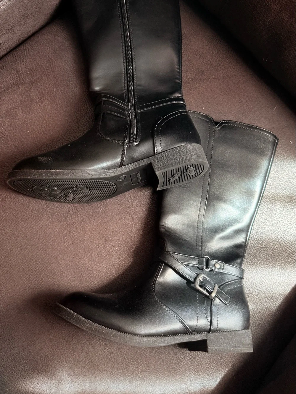 Classic Black Tall Riding Boots - kids